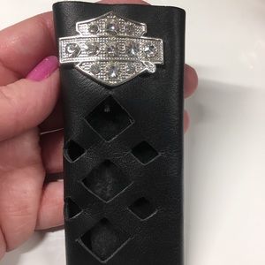 Harley Davidson Leather Ponytail Wrap